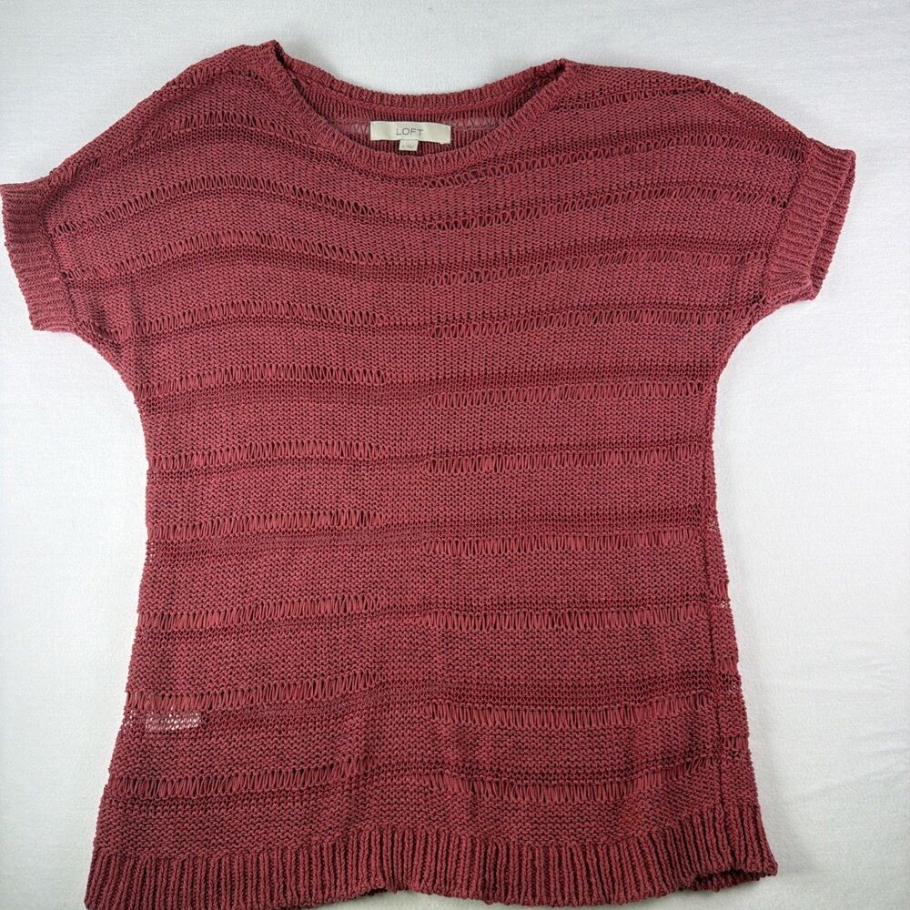 Ann Taylor Loft Dark Pink Sweater Size M Boho, Cottage Core, Beachy